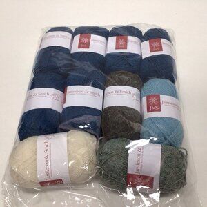 Jamieson & Smith 100% Pure Shetland Wool Yarn 25g 125 Yds Lot of 10 NEW
